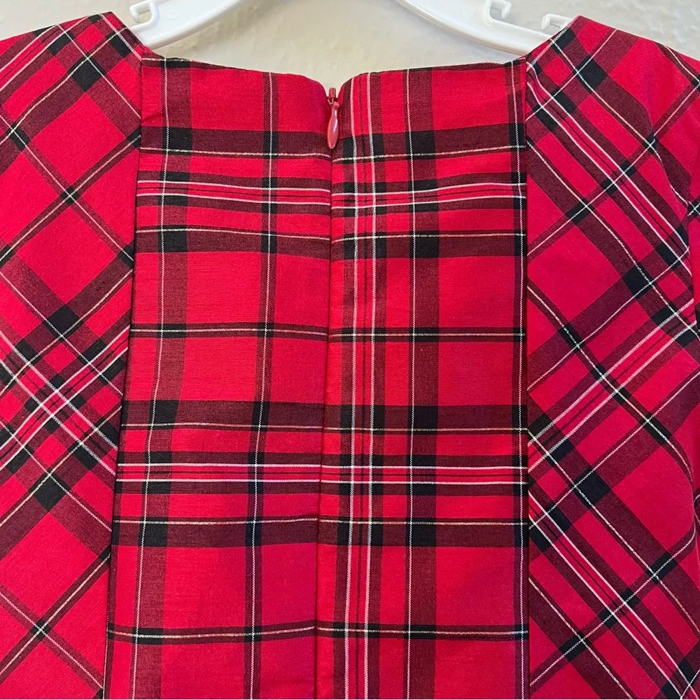 Gymboree Very Merry red plaid drop waist dress